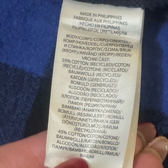 POLO RALPH LAUREN | Blue&Black Checkered Fringe Hem Belted Jacket - Picture 9 of 13